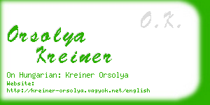orsolya kreiner business card